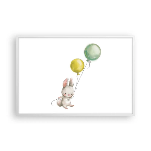 Plagát v bielom ráme - Poletím aj ja! - 91x61 cm