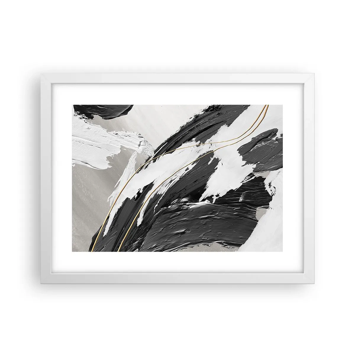 Plagát v bielom ráme - Veľkorysá abstrakcia - 40x30 cm
