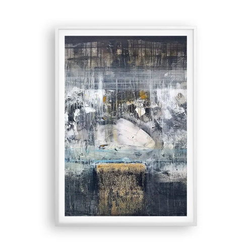 Plagát v bielom ráme - Ako na ľade, tak aj na hrude - 70x100 cm