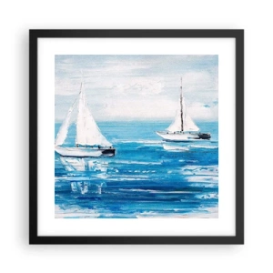 Plagát v čiernom ráme - S priateľom po boku - 40x40 cm