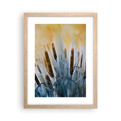 Plagát v ráme zo svetlého duba - Chlad vody, žiara slnka - 30x40 cm