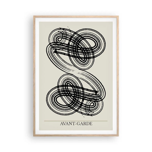 Plagát v ráme zo svetlého duba - Vyšlo to spontánne - 70x100 cm