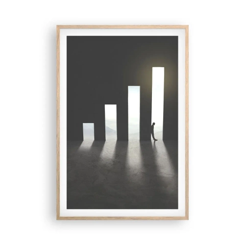Plagát v ráme zo svetlého duba - Úspech – impresia - 61x91 cm
