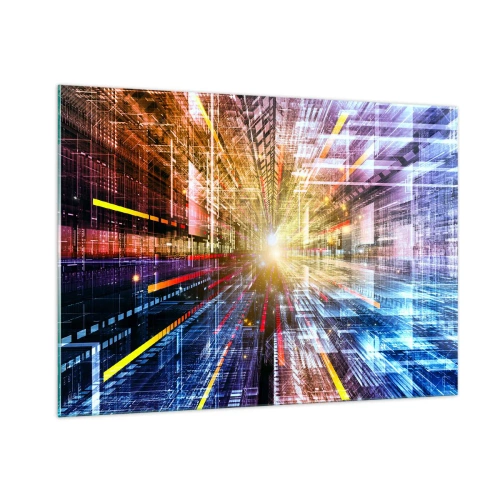 Obraz na skle - Osvetlená chodba - 100x70 cm