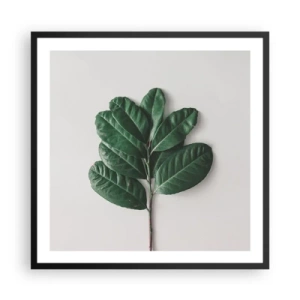 Plagát v čiernom ráme - Kresba samotnej prírody - 60x60 cm
