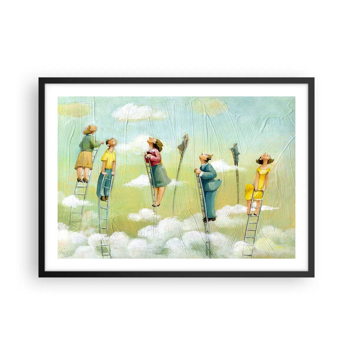 Plagát v čiernom ráme - Za svojim snom - 70x50 cm