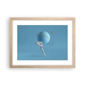 Plagát v ráme zo svetlého duba - Šialenstvo planét - 40x30 cm