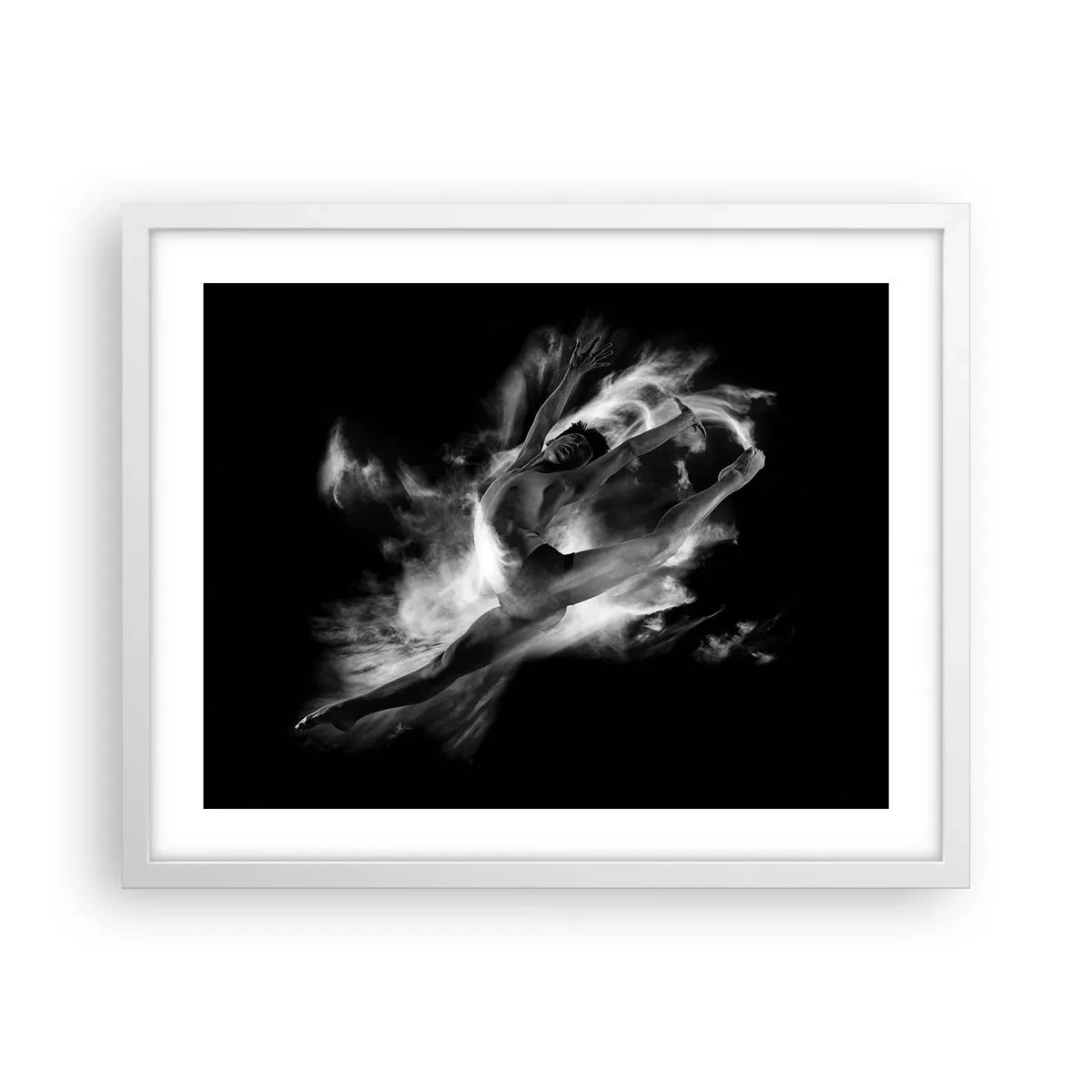 Plagát v bielom ráme - Zastavený za letu - 50x40 cm