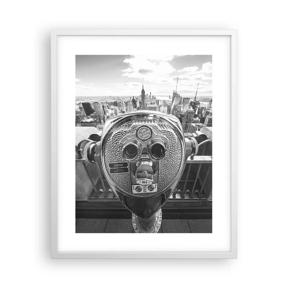 Plagát v bielom ráme - Mesto nad mestami - 40x50 cm