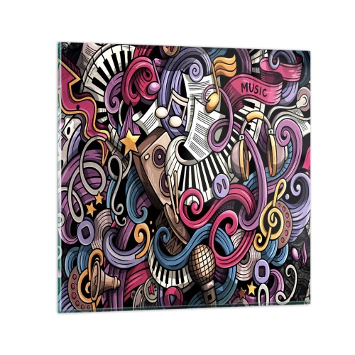 Obraz na skle - Komplikovaná melódia - 40x40 cm