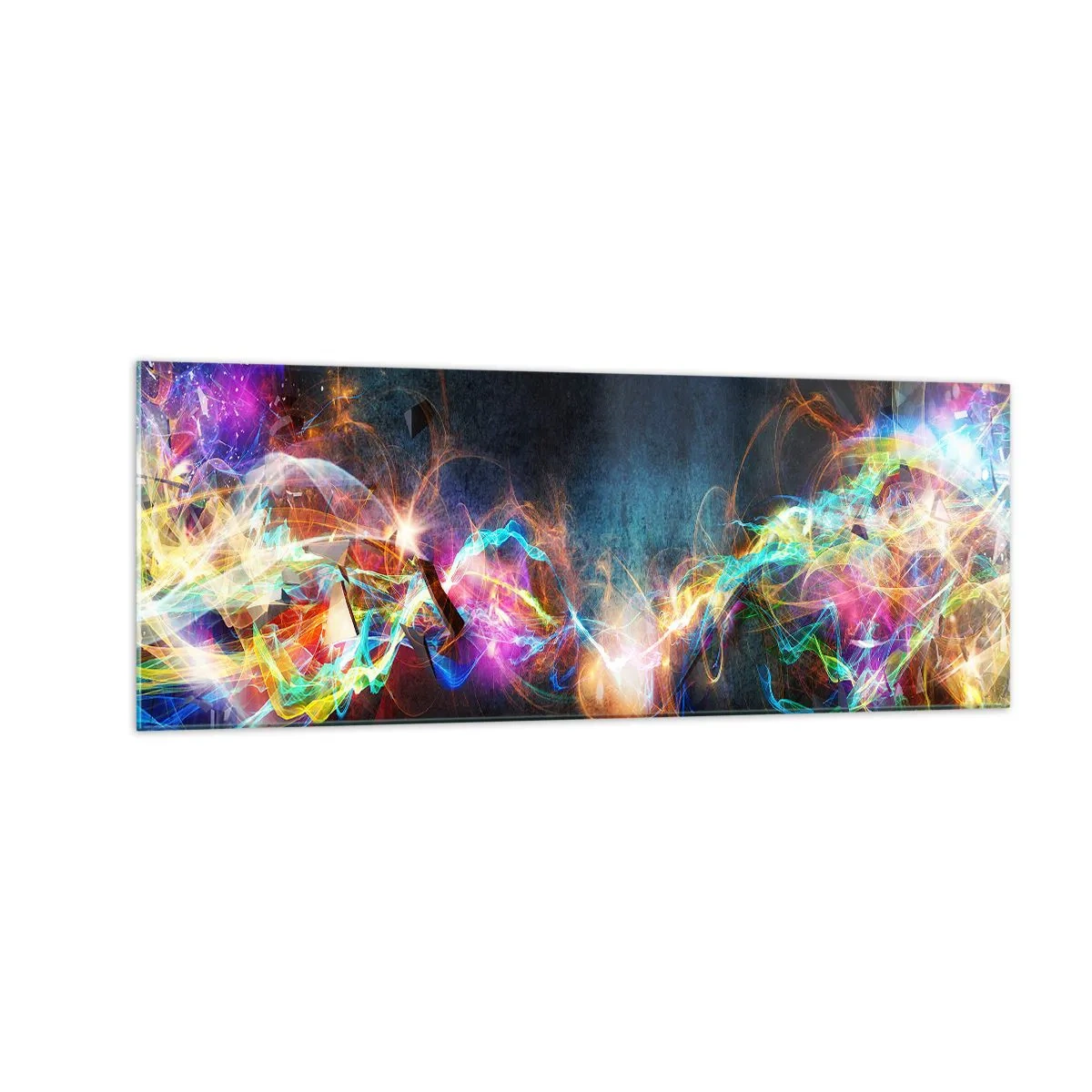 Obraz na skle - Radostne proti tme - 140x50 cm