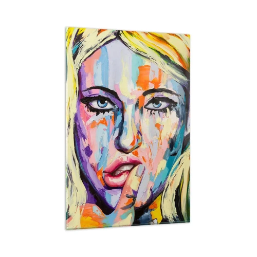 Obraz na skle - Pozri sa jej priamo do očí - 80x120 cm