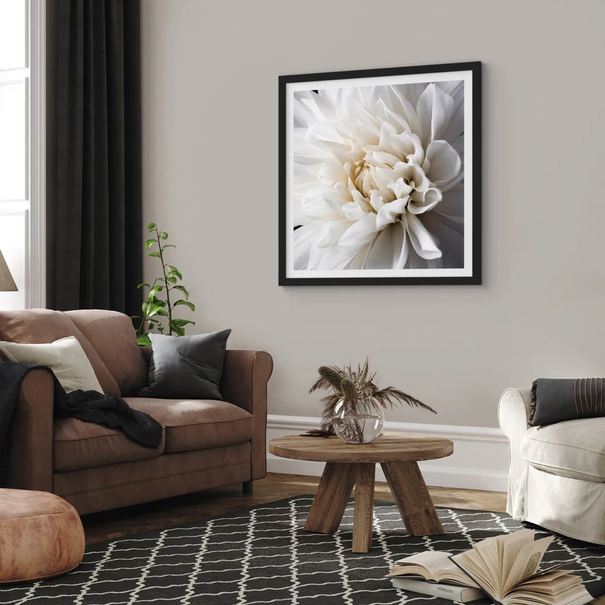 Plagát v čiernom ráme - Ráno s nevestou - 50x50 cm