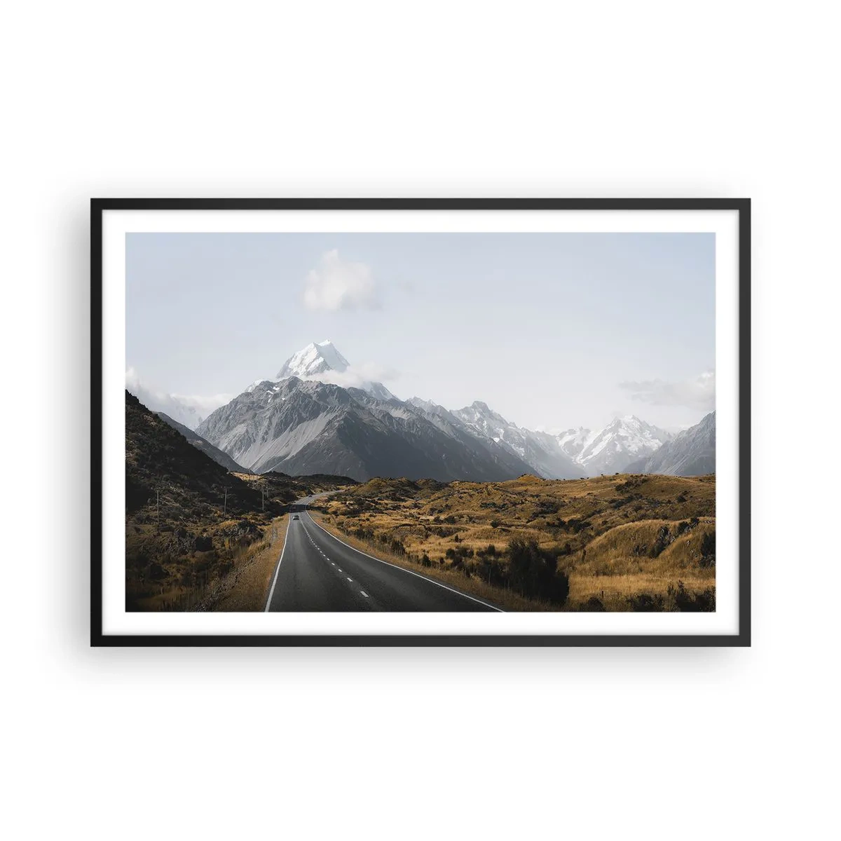 Plagát v čiernom ráme - Cesta do srdca hôr - 91x61 cm