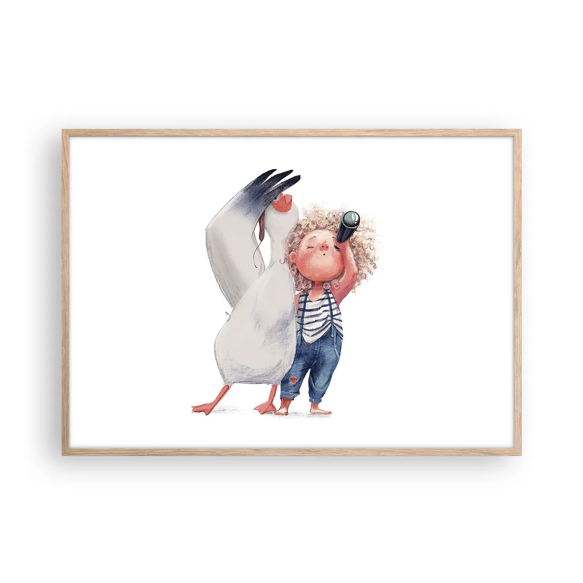 Plagát v ráme zo svetlého duba - Plán na skvelú cestu - 100x70 cm