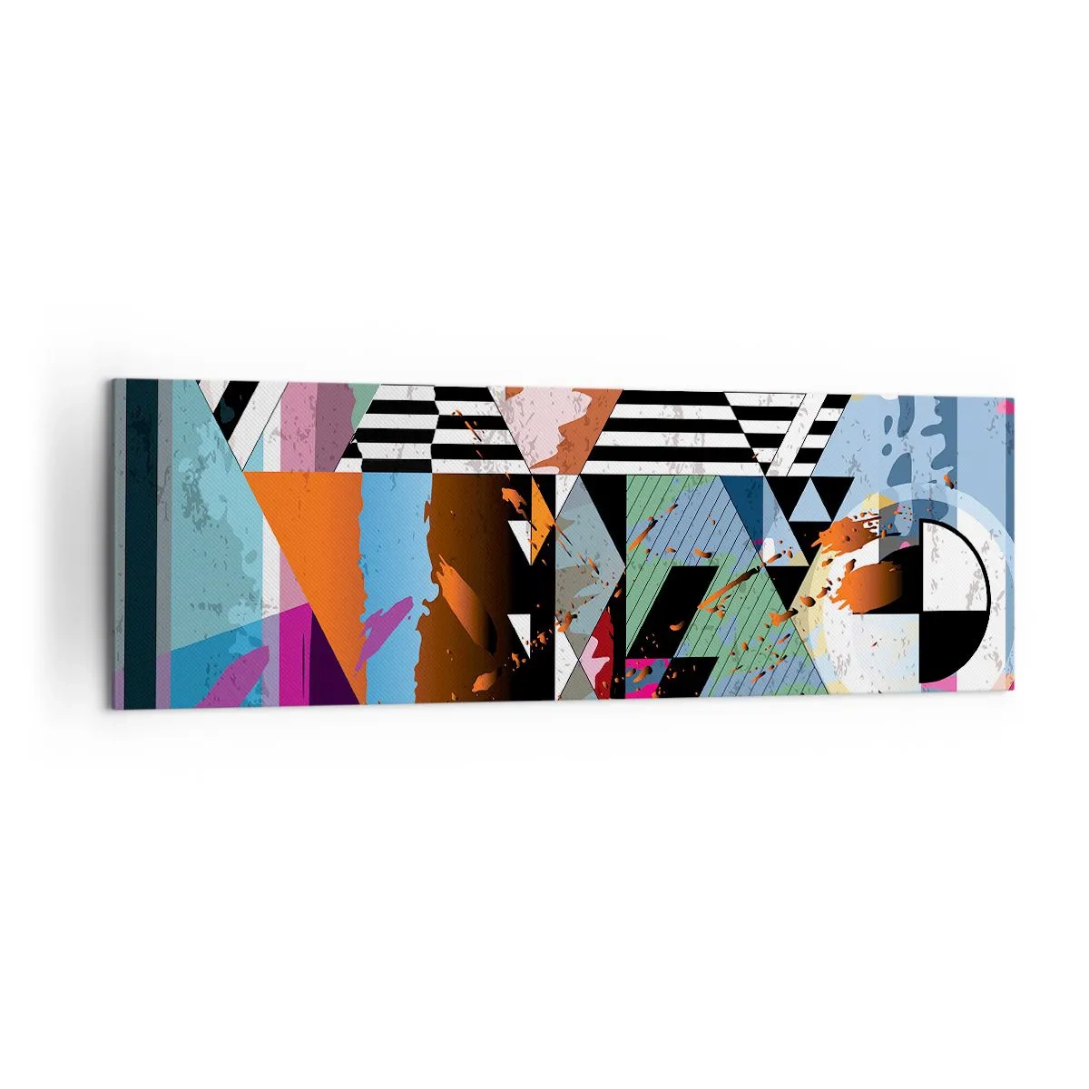 Obraz na plátne - Geometricky a organicky - 160x50 cm