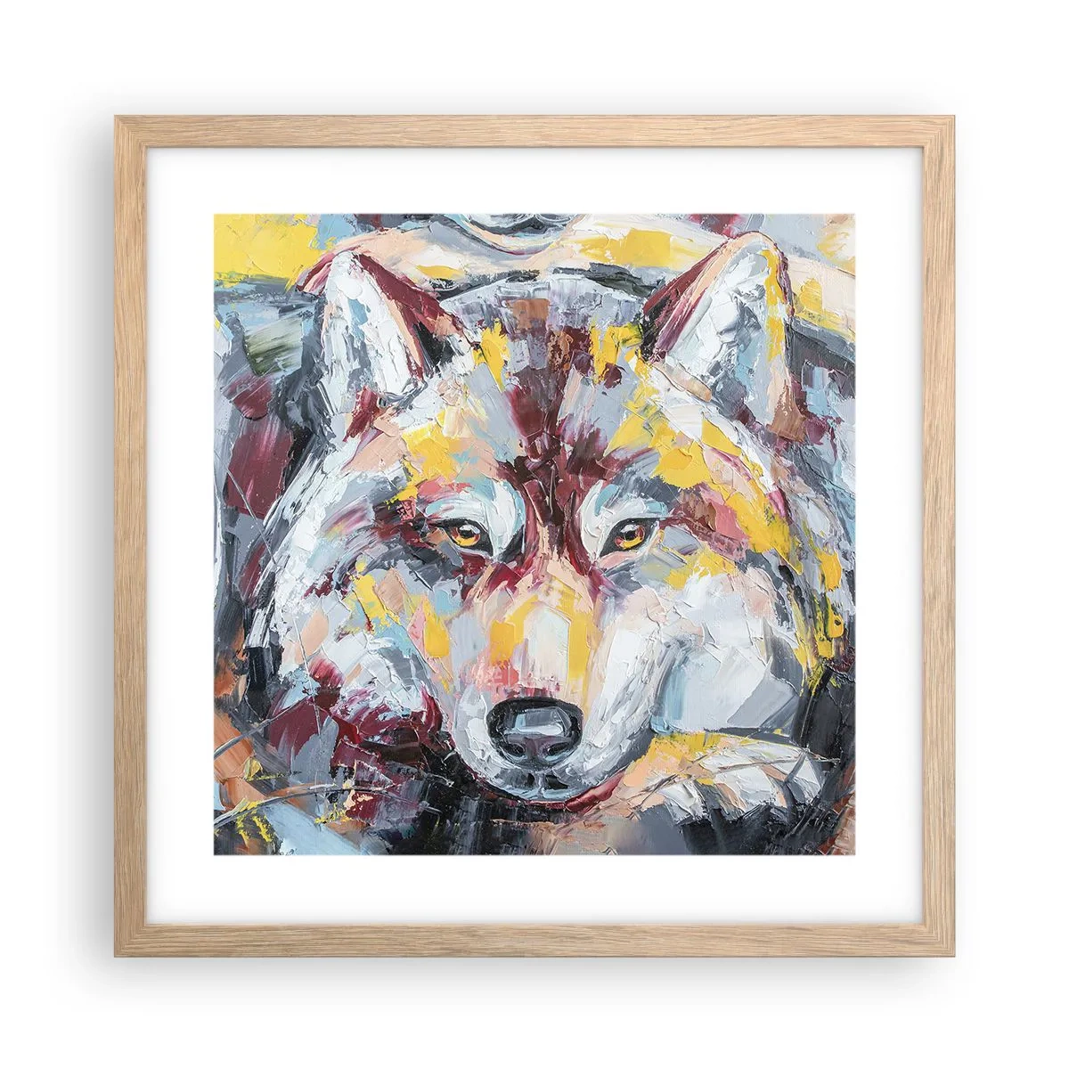 Plagát v ráme zo svetlého duba - Pokoj medzi blízkymi - 40x40 cm