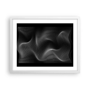 Plagát v bielom ráme - Tanec svetla v priestore - 50x40 cm