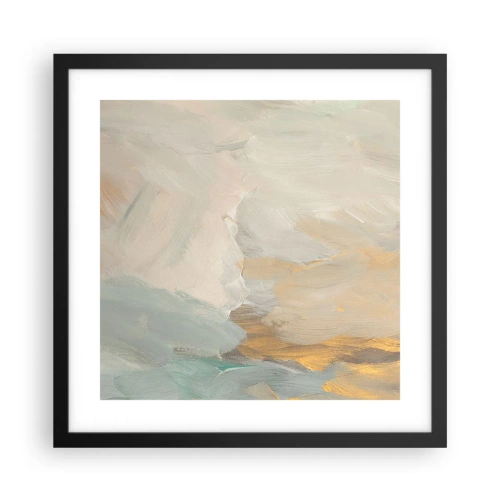 Plagát v čiernom ráme - Abstrakcia – krajina nehy - 40x40 cm