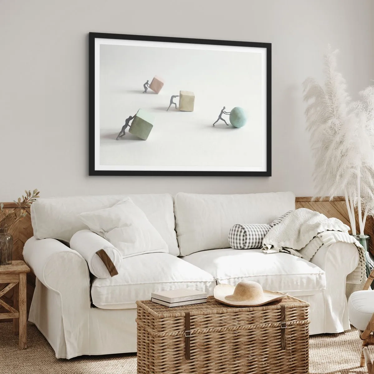 Plagát v čiernom ráme - Život samotný - 50x40 cm