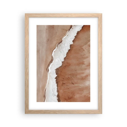 Plagát v ráme zo svetlého duba - V zemitých farbách - 30x40 cm