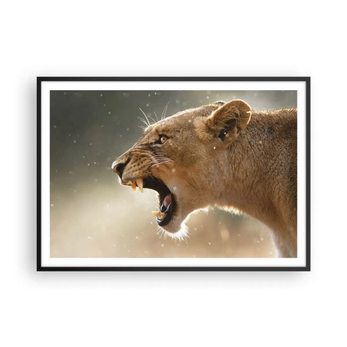 Plagát v čiernom ráme - Snaž sa nepočúvať - 100x70 cm