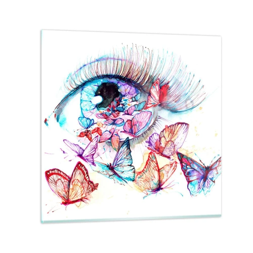 Obraz na skle - Rozprávkové kúzlo očí - 30x30 cm