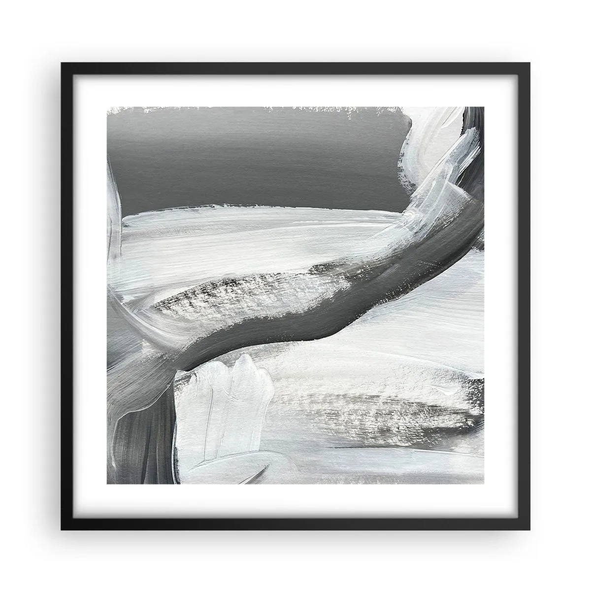 Plagát v čiernom ráme - Pevným pohybom - 50x50 cm