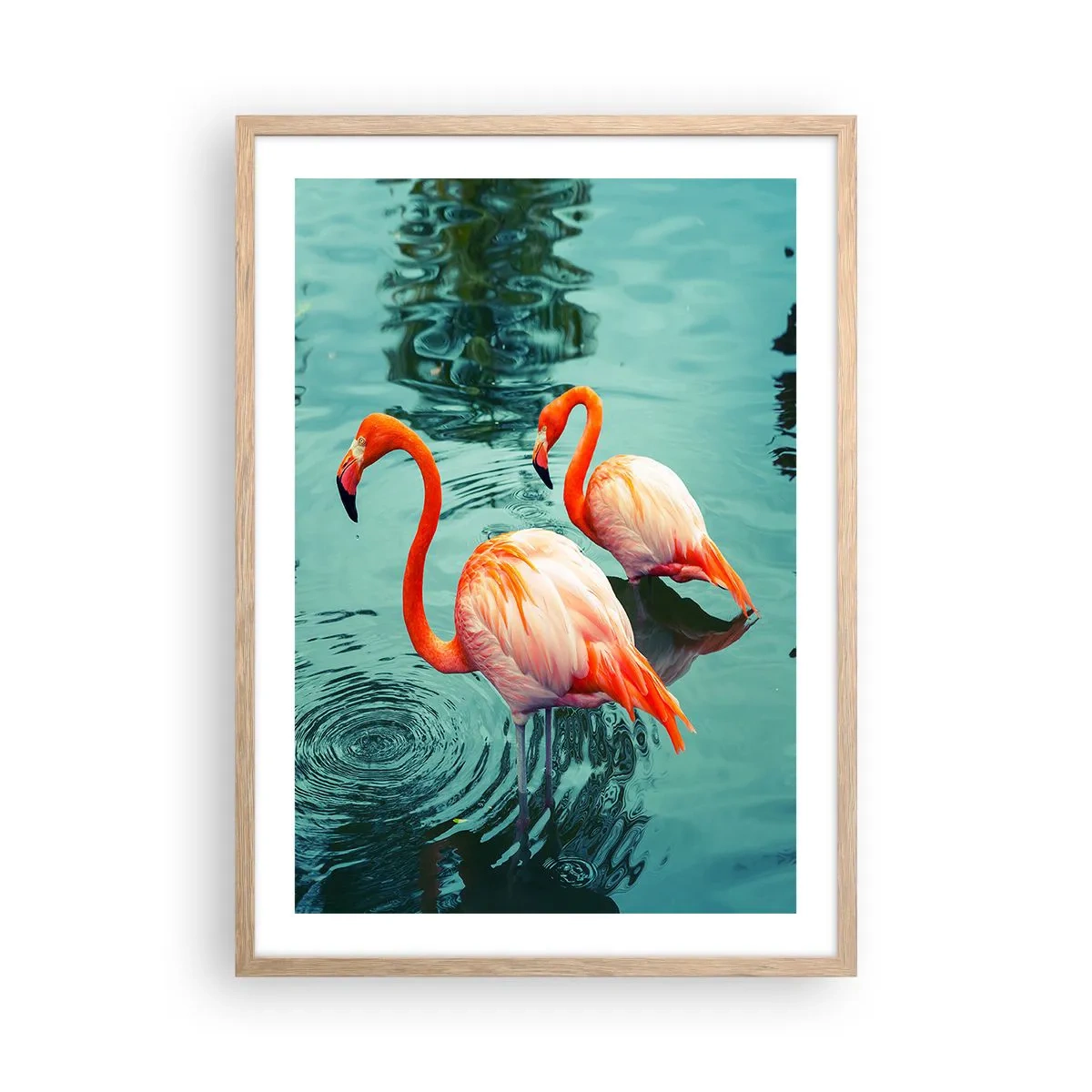 Plagát v ráme zo svetlého duba - Teraz sme v móde - 50x70 cm