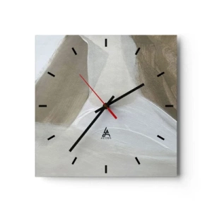Nástenné hodiny - Vlna bielej - 30x30 cm