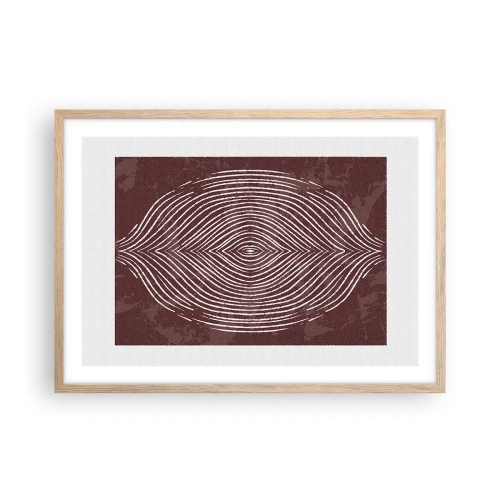 Plagát v ráme zo svetlého duba - Priestor hovorí - 70x50 cm