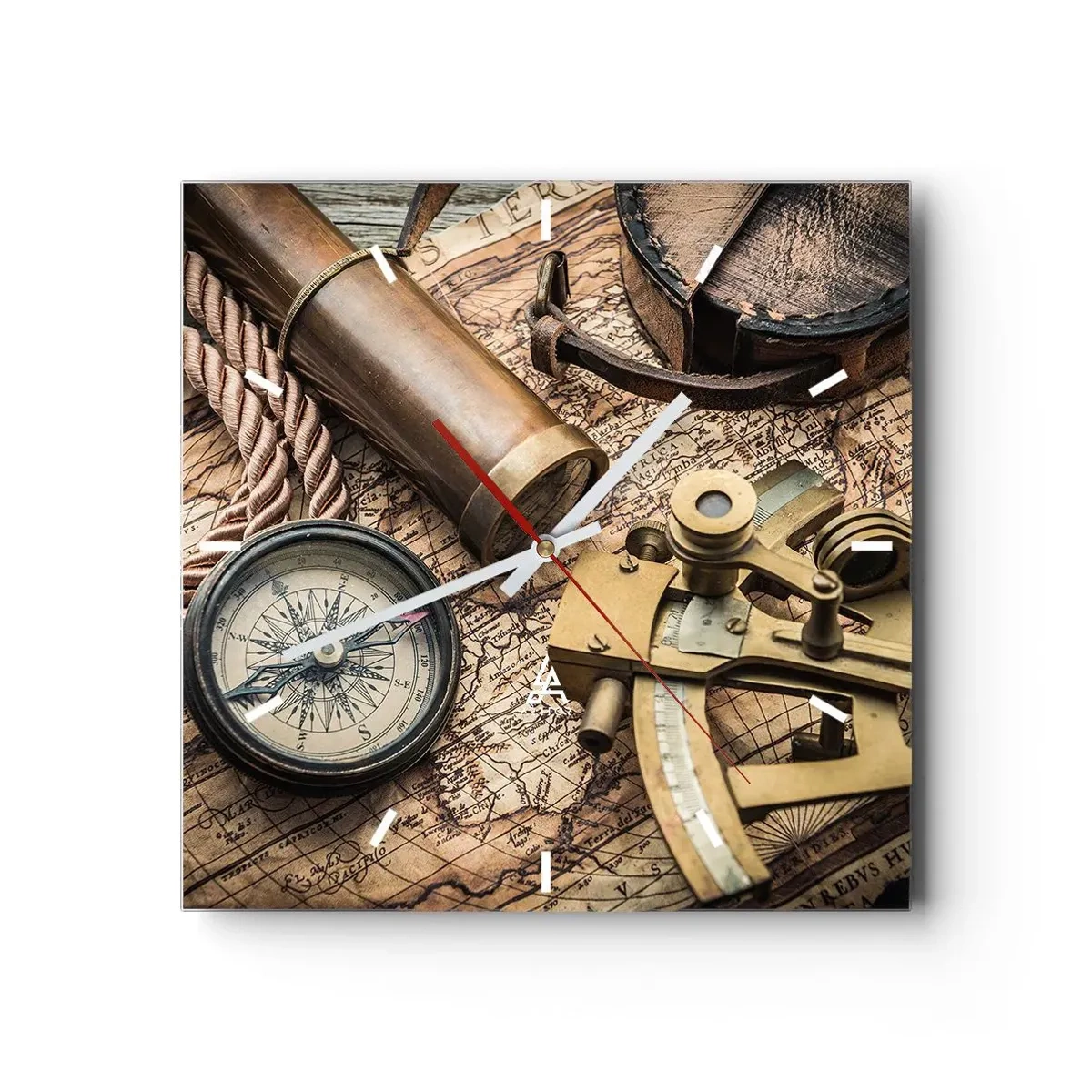 Nástenné hodiny - Urči smer - 40x40 cm