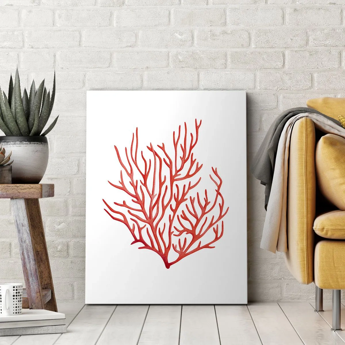 Obraz na plátne - Koralový filigrán - 55x100 cm