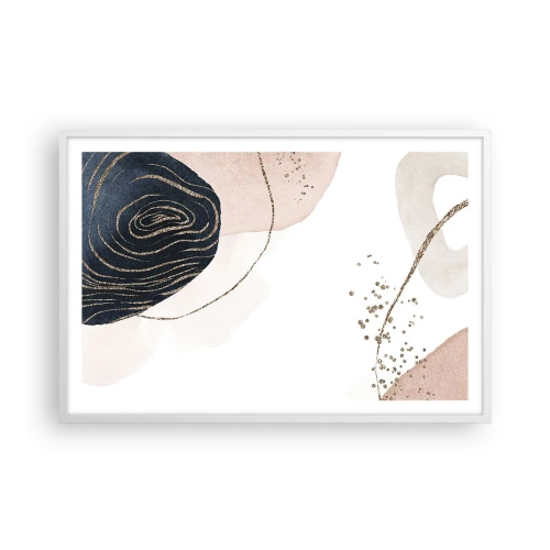 Plagát v bielom ráme - Všetko plynie - 91x61 cm