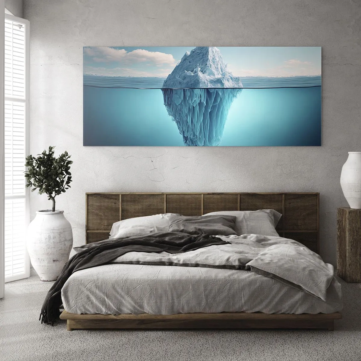 Obraz na skle - Ľadová kráľovná - 100x40 cm