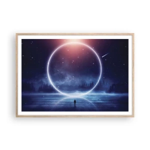 Plagát v ráme zo svetlého duba - Už sú tu... - 100x70 cm