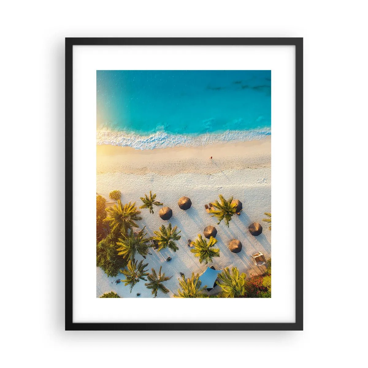 Plagát v čiernom ráme - Vitaj v raji - 40x50 cm