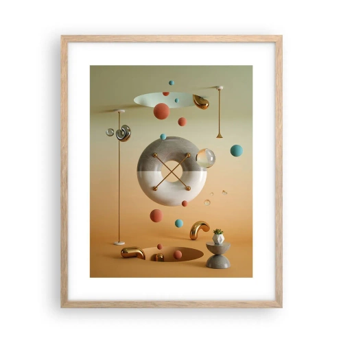 Plagát v ráme zo svetlého duba - Všetko je možné - 40x50 cm