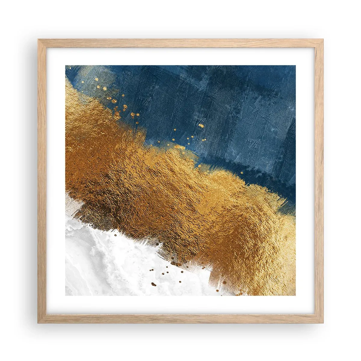 Plagát v ráme zo svetlého duba - Farby leta - 50x50 cm