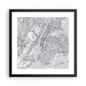 Plagát v čiernom ráme - Anatómia metropoly - 40x40 cm