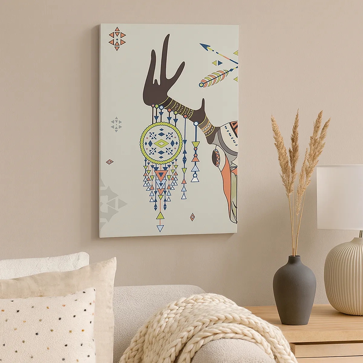 Obraz na plátne - Trofej indiánskeho lovca - 50x70 cm