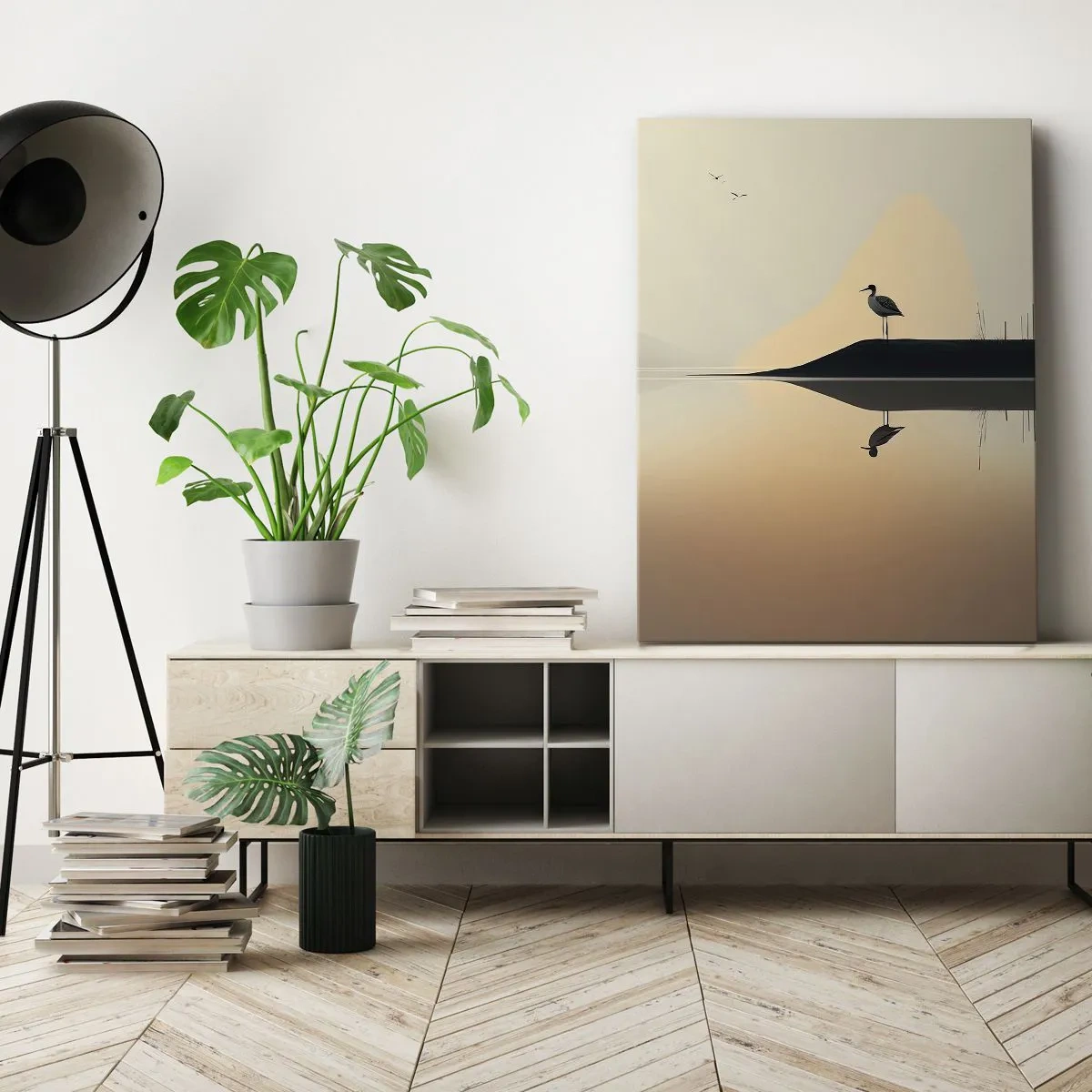Obraz na plátne - Pán na jazere - 50x70 cm