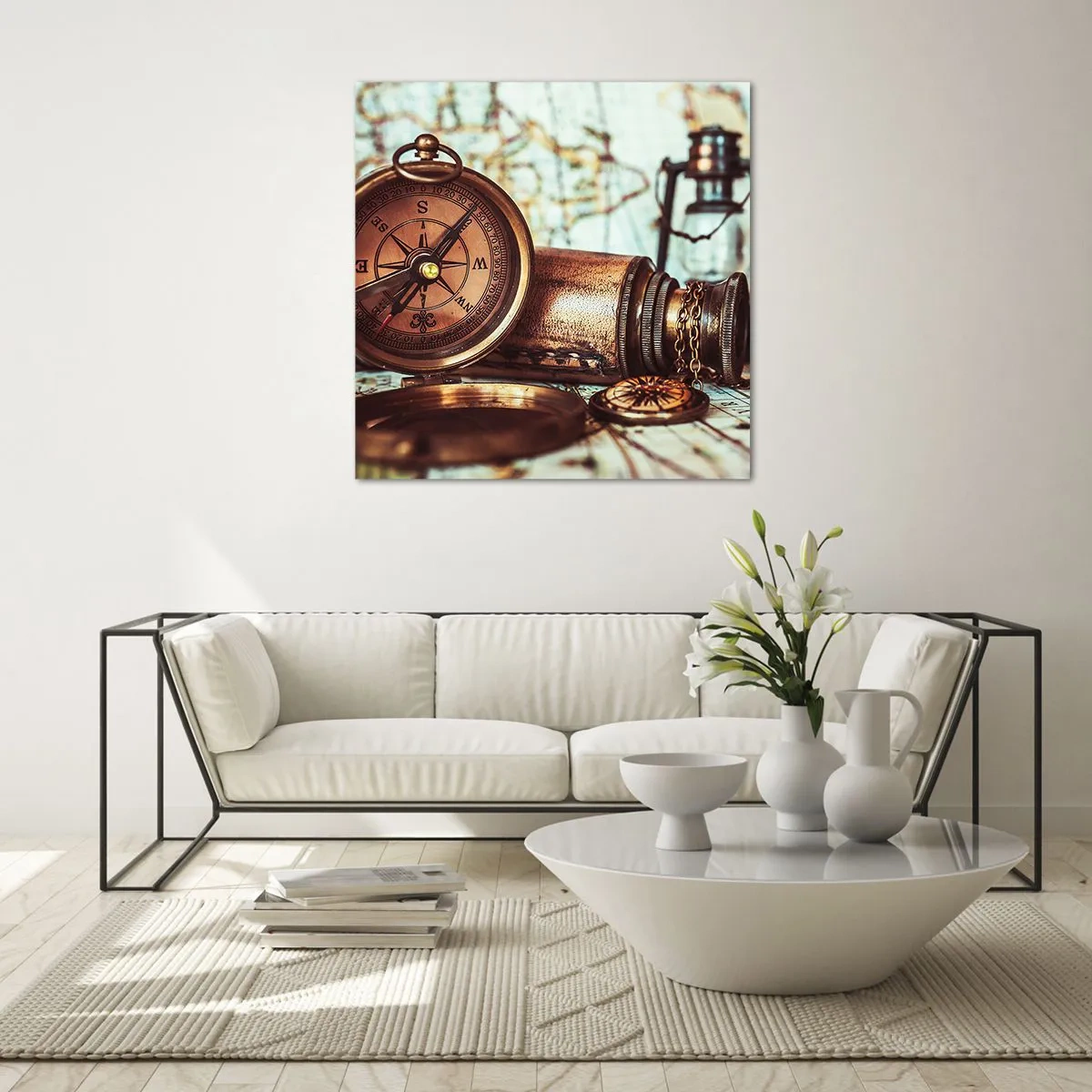 Obraz na skle - Pirátske dobrodružstvo v Karibiku čaká - 50x50 cm