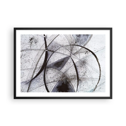 Plagát v čiernom ráme - Futuristická fantázia - 70x50 cm