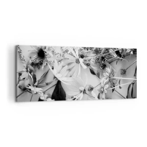 Obraz na plátne - Kvety bez kytice - 100x40 cm