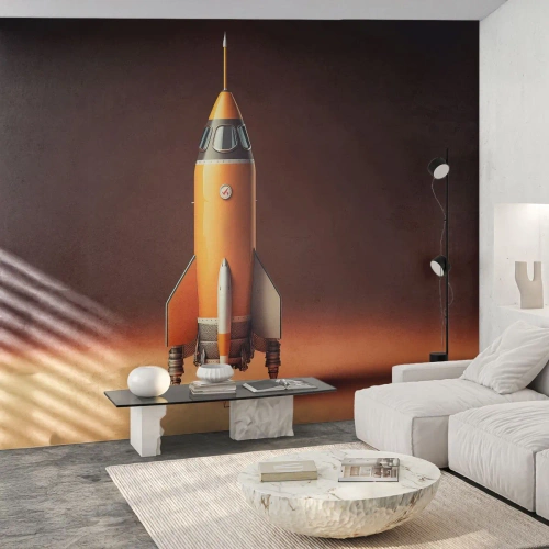 Fototapeta Premium Sand - Začína to snom - Vesmírna raketa, Ceruzka, Veda - 300x210 cm
