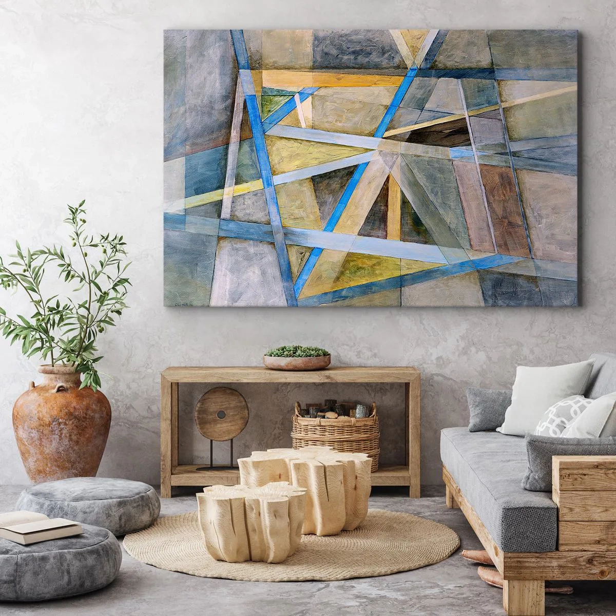 Obraz na plátne - Priamo alebo diagonálne? - 120x80 cm