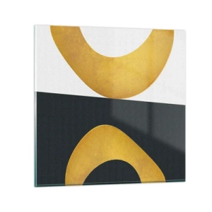 Obraz na skle - Po prvé: zlato - 30x30 cm