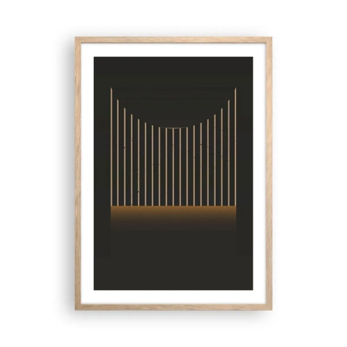 Plagát v ráme zo svetlého duba - Preskúmať temnotu - 50x70 cm