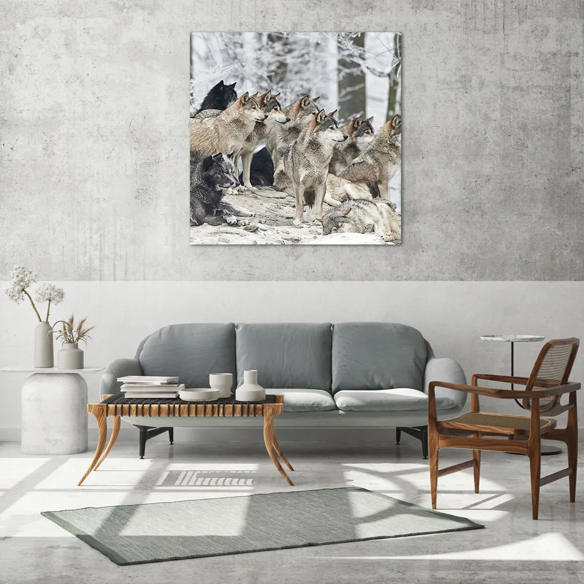 Obraz na skle - Rodina a priatelia - 70x70 cm